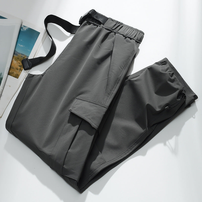 Herren Cargo-Jogginghose mit elastischem Bund, Kordelzug, verstellbarem Beinabschluss und aufgesetzten Taschen Drune