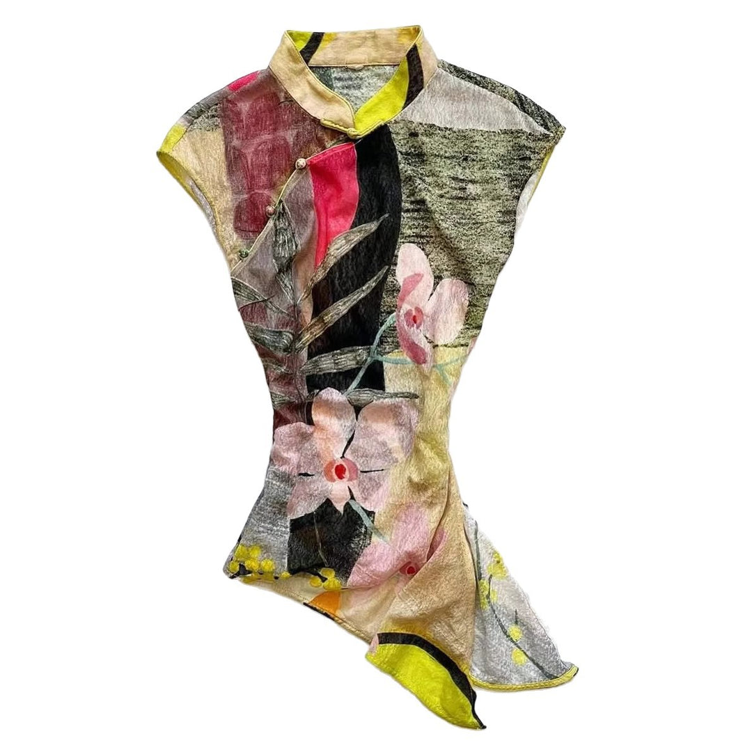 Damen Elegantes Blusenshirt mit floralem Design Drune