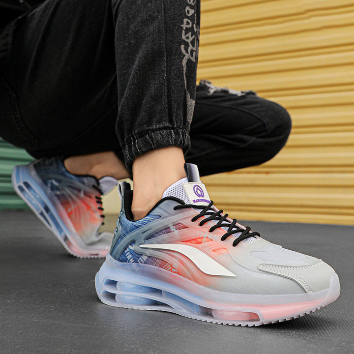 Unisex Futuristische luftgepolsterte leistungsorientierte Sneaker mit transparenter Sohle Drune