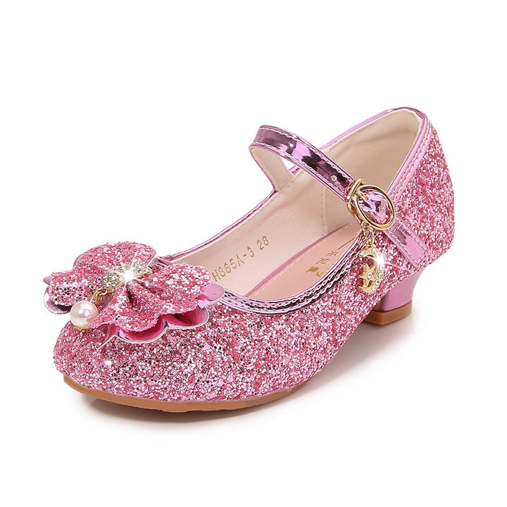 Mädchen Glitzernde Ballerinas mit Schleifenapplikation Drune