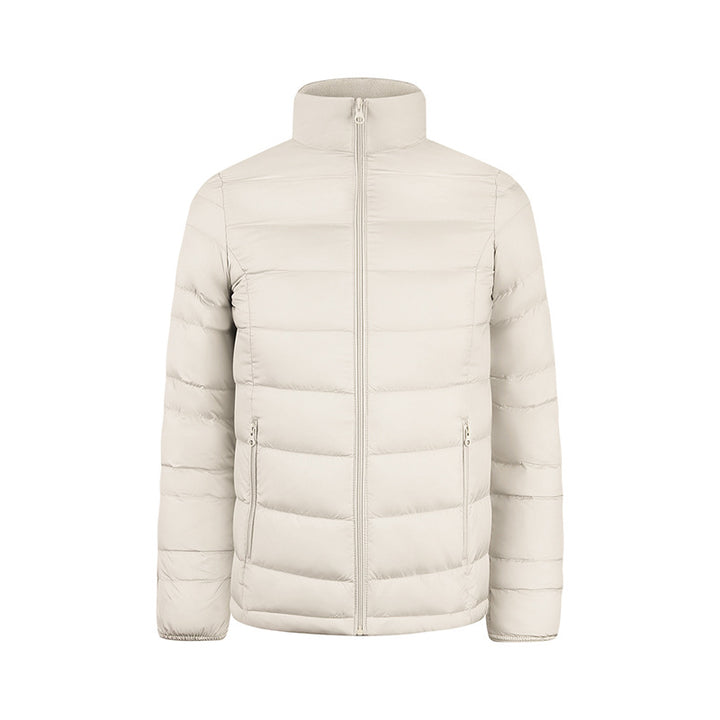 Herren Ultraleichte gesteppte Daunenimitat-Jacke mit Stehkragen Drune