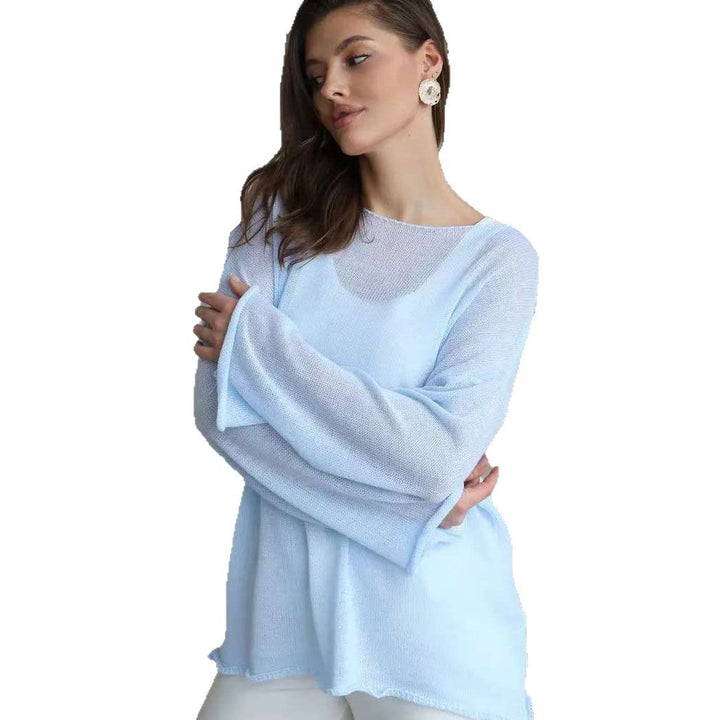 Damen luftiger Oversized-Strickpullover mit weitem Schnitt Drune