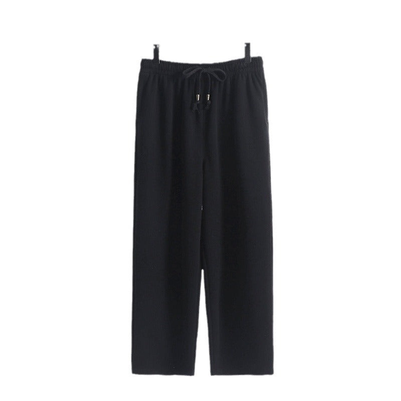 Unisex Gefütterte Fleece-Jogginghose mit elastischem Bund Kordelzug und schmalem Knöchelbündchen Drune
