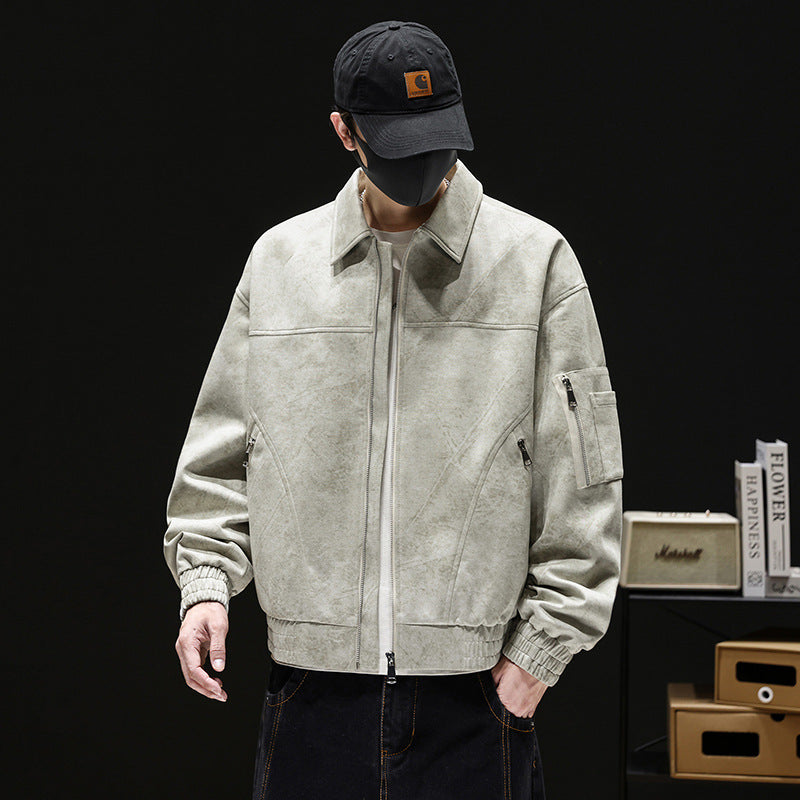 Herren Urbane Kunstlederjacke