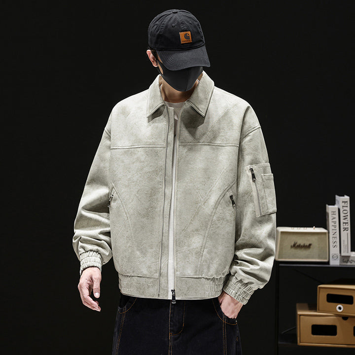 Herren Urbane Kunstlederjacke