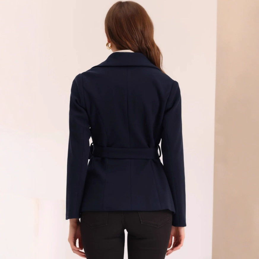 Damen modische Übergangsjacke mit asymmetrischem Revers Drune