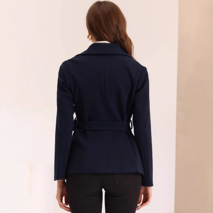 Damen modische Übergangsjacke mit asymmetrischem Revers Drune