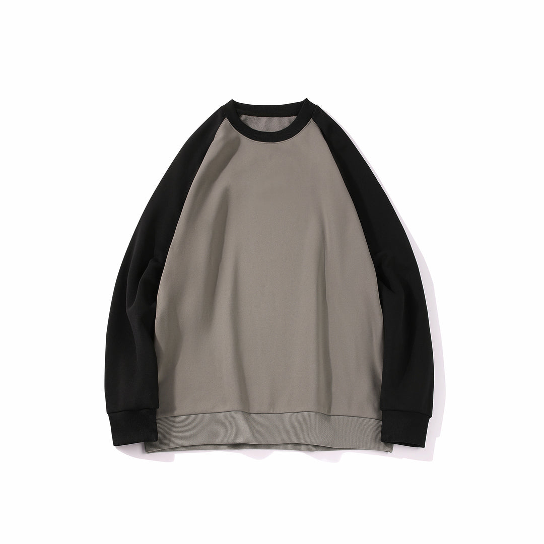 Herren Raglan‑Sweatshirt mit kontrastärmel, weichem Fleece‑Innenfutter und geripptem Saum Drune