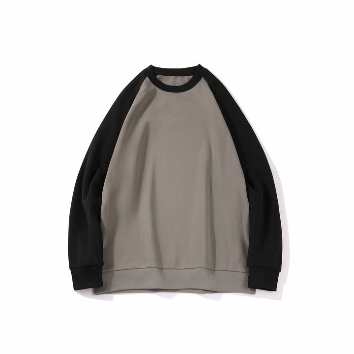 Herren Raglan‑Sweatshirt mit kontrastärmel, weichem Fleece‑Innenfutter und geripptem Saum Drune