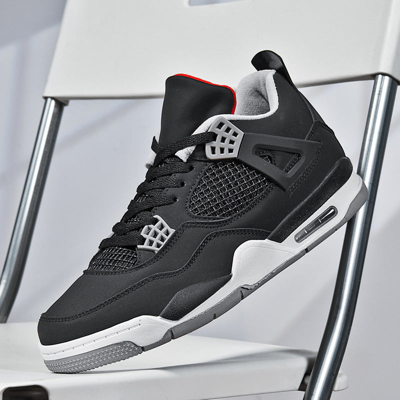 Unisex Mid-Cut Heritage-Basketball-Sneaker mit Mesh-Seiteneinsatz, TPU-Fersendetail und gepolsterter Komfortsohle Drune