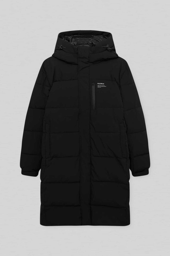 Damen gesteppte Wintermantel mit Kapuze und praktischen Taschen Drune