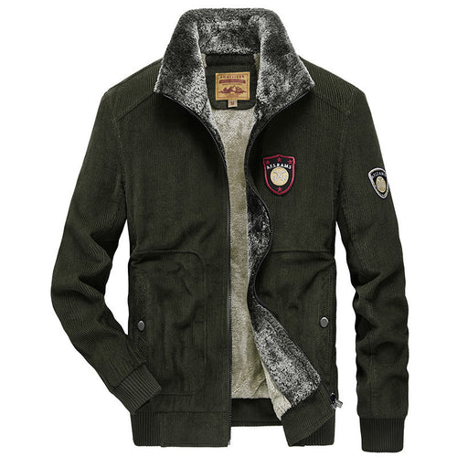 Herren Cord‑Strickjacke mit wärmender Teddyfleece‑Innenlage und Badge‑Details Drune