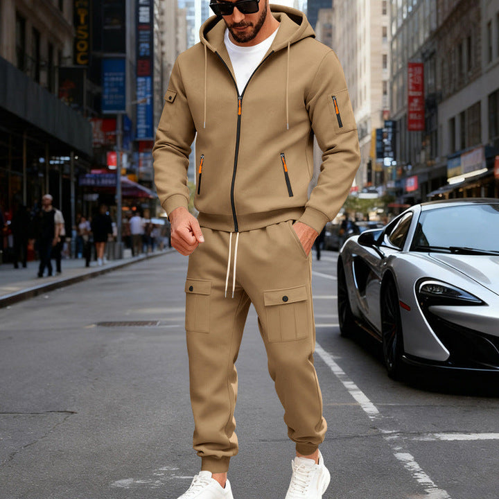 Herren Sportlicher Kapuzenanzug mit Taschen und praktischem Design Drune