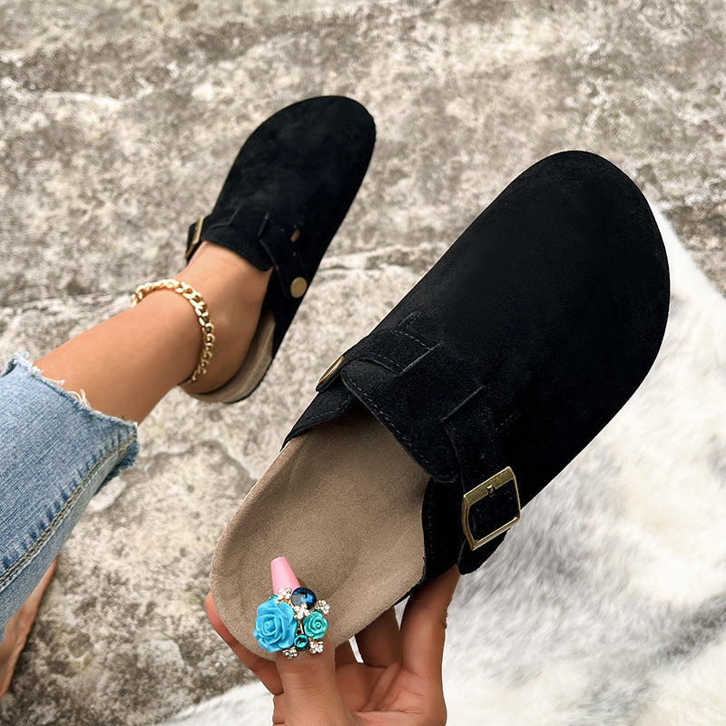 Damen Komfortable Clogs mit Schickem Riemen Drune