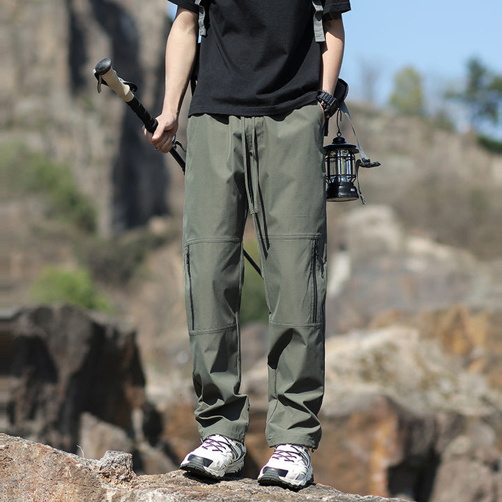 Herren Technische Outdoor- und Wanderhose mit Reißverschlusstaschen und verstellbarer Taille Drune