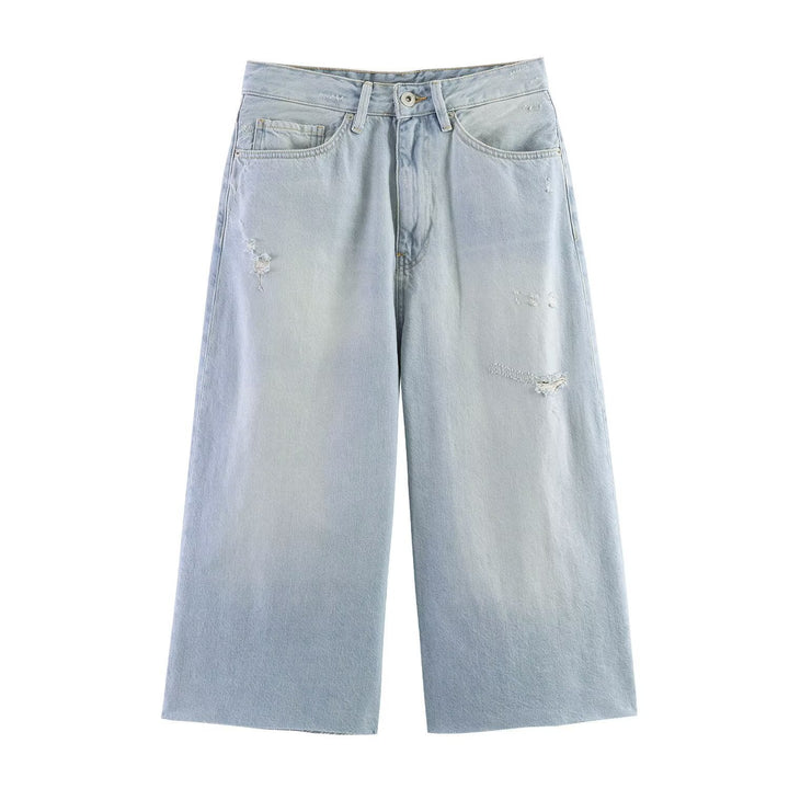 Damen weit geschnittene Jeans im lässigen Destroyed-Design Drune