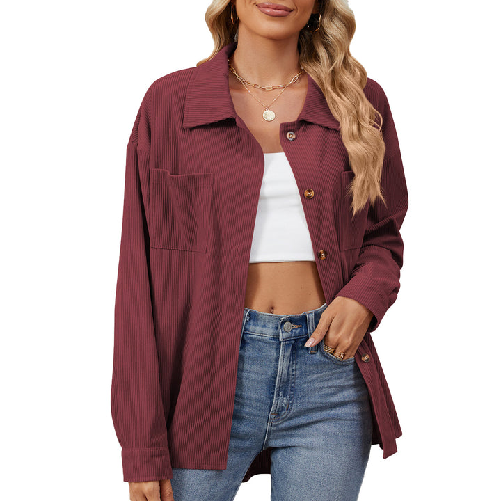 Damen Cordjacke mit bequemer Passform und praktischen Brusttaschen Drune
