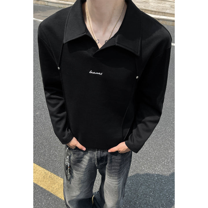 Herren Sportliches Langarm-Poloshirt Drune