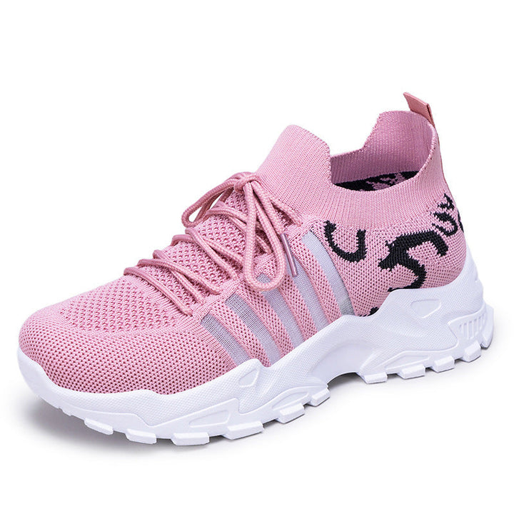 Damen Sportliche Atmungsaktive Sneakers mit elastischem Leisten und rutschfester Sohle Drune