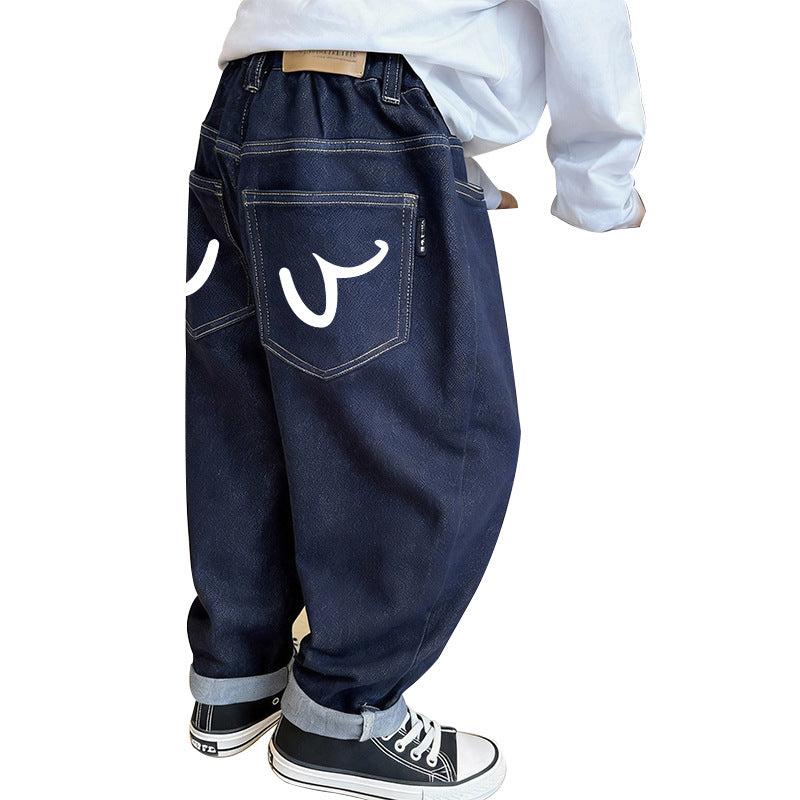 Unisex lässige Baggy-Jeans mit einzigartigen Taschen Drune