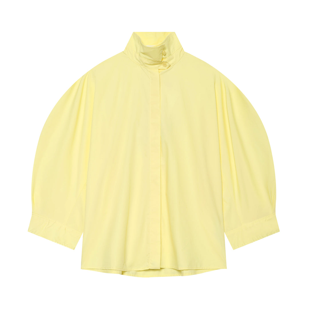 Damen nan Oversize Regenponcho mit Stehkragen und verdeckter Knopfleiste Drune