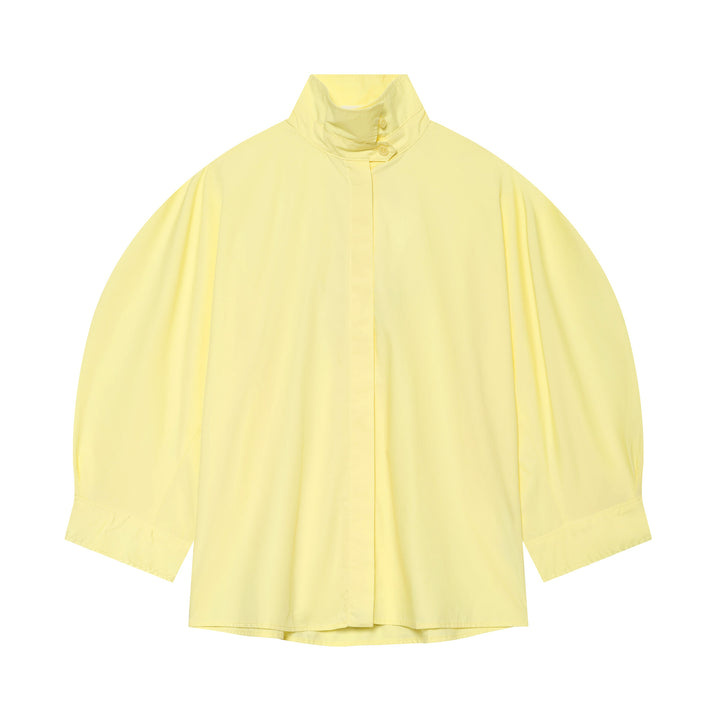 Damen nan Oversize Regenponcho mit Stehkragen und verdeckter Knopfleiste Drune