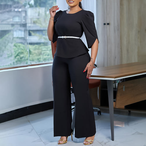 Damen elegante Kombination aus weichem Gewebe Drune