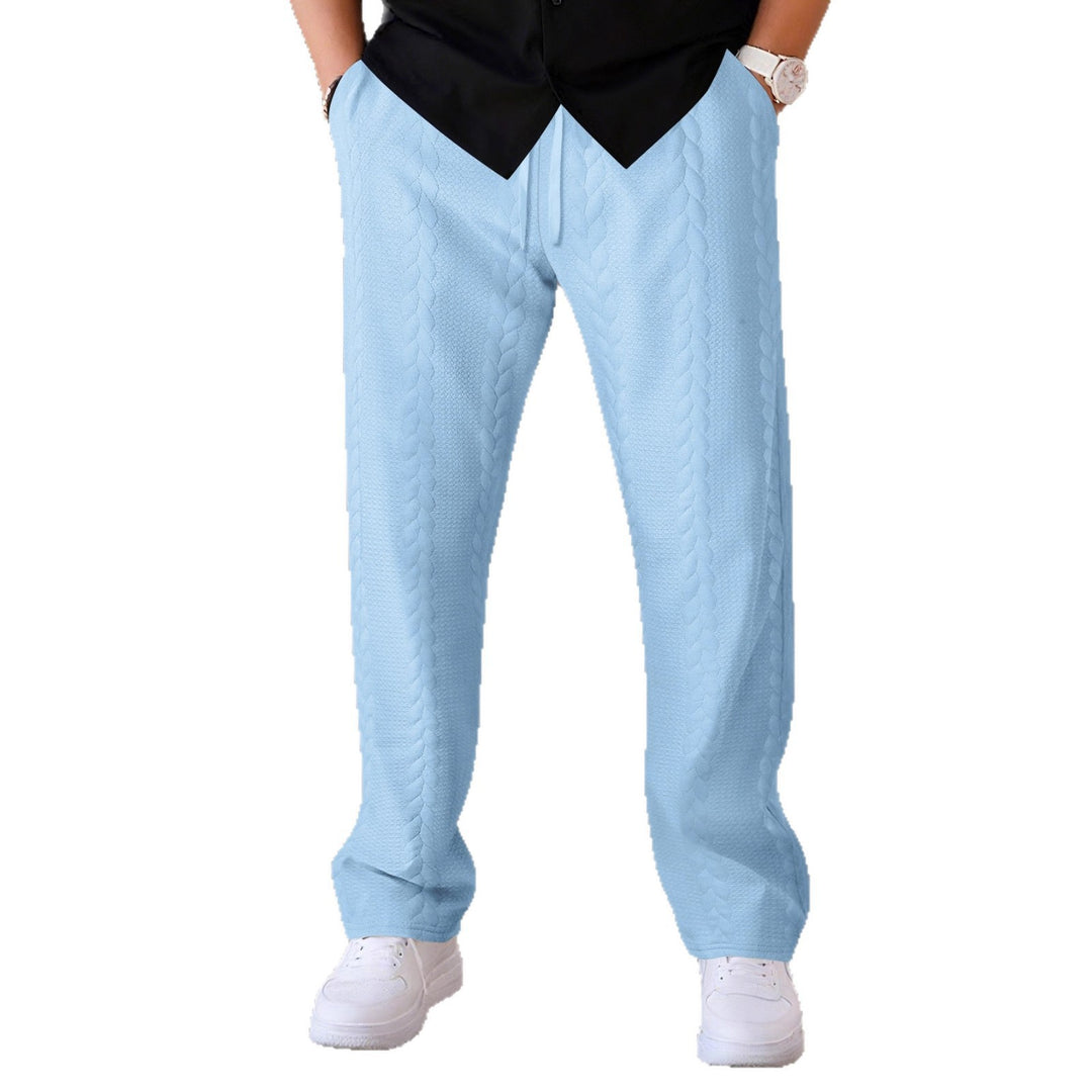 Herren elegante Freizeithose mit strukturiertem Design und elastischem Bund Drune