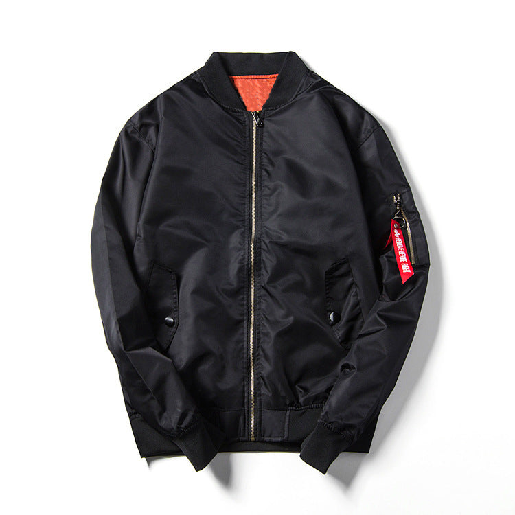 Unisex Leichter Nylon-Fliegerblouson mit kontrastreicher Innenlage und Ärmelzippertasche Drune