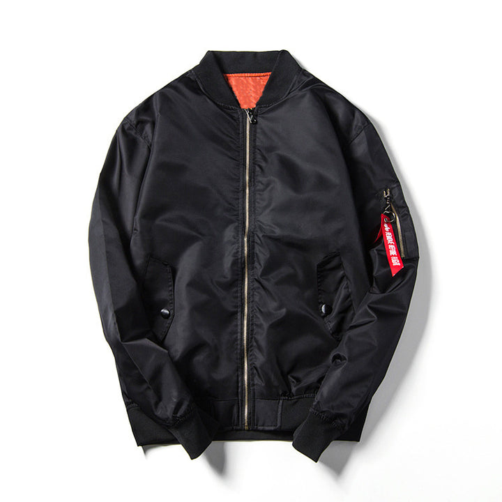 Unisex Leichter Nylon-Fliegerblouson mit kontrastreicher Innenlage und Ärmelzippertasche Drune