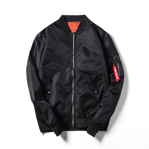 Unisex Leichter Nylon-Fliegerblouson mit kontrastreicher Innenlage und Ärmelzippertasche Drune