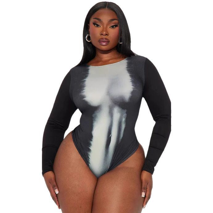 Damen Langarm Bodysuit Drune