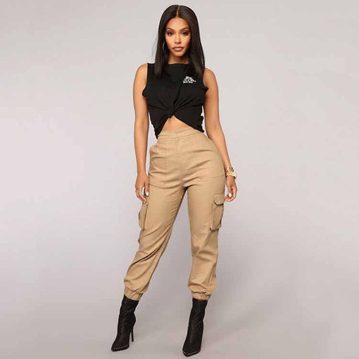 Damen Cargo-Hose im urbanen Stil mit seitlichen Taschen Drune
