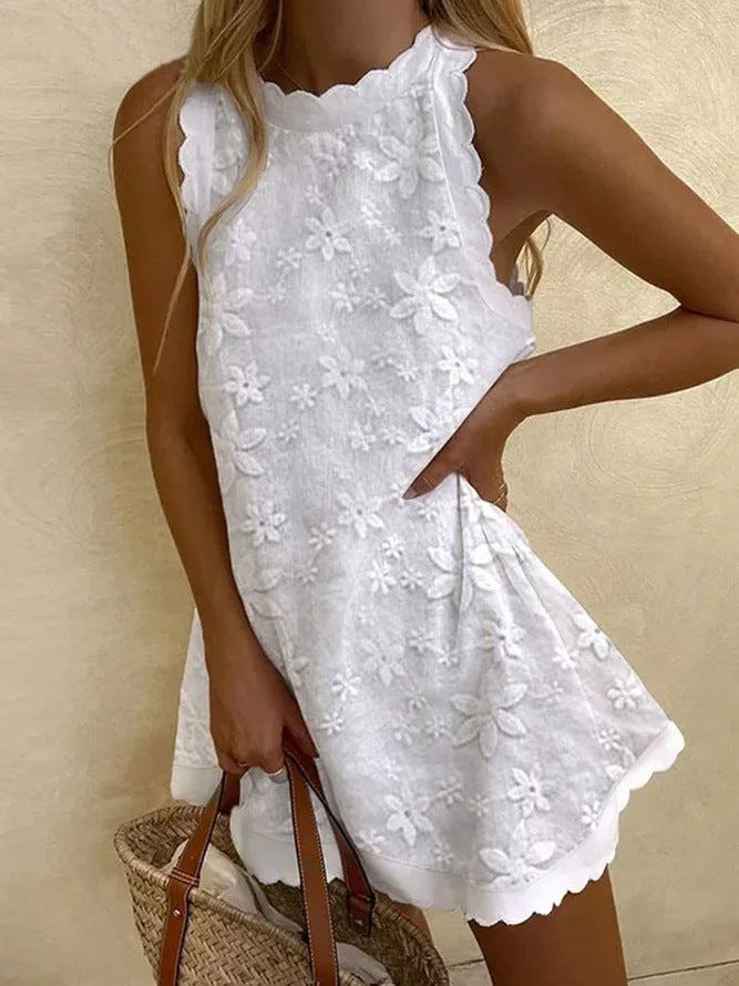 Damen Bunt gesticktes Sommerkleid Drune