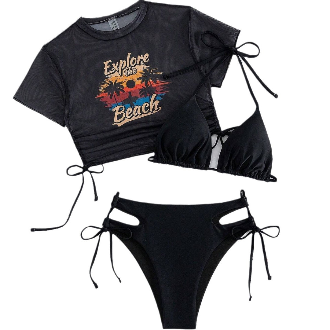 Damen Set mit Crop-Top und Triangel-Bikini Drune