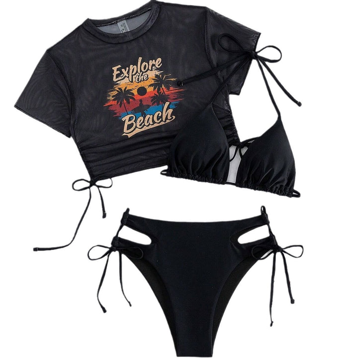 Damen Set mit Crop-Top und Triangel-Bikini Drune