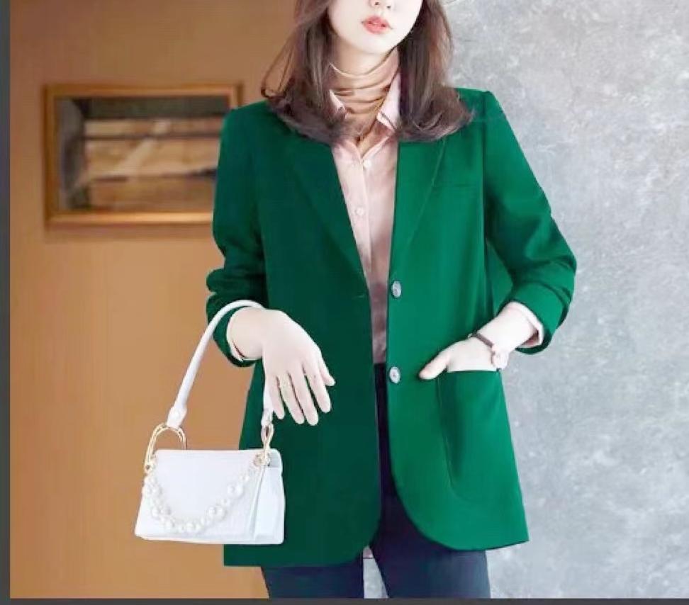 Damen Elegante Blazerjacke mit Taschen Drune