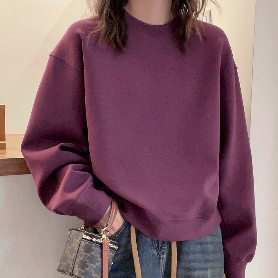 Damen Oversized Sweatshirt mit Kordelzug Drune