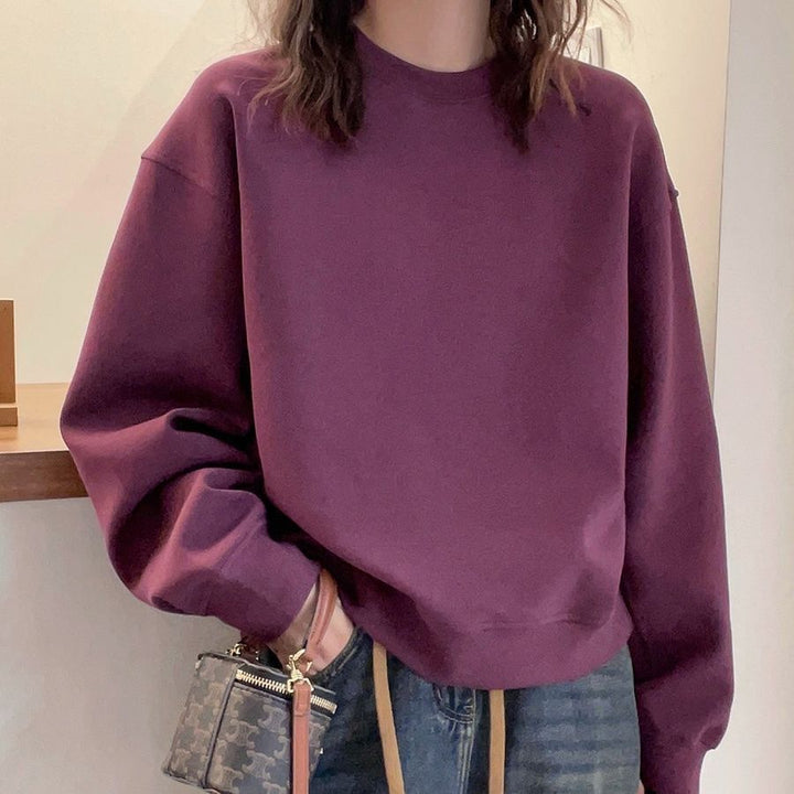 Damen Oversized Sweatshirt mit Kordelzug Drune