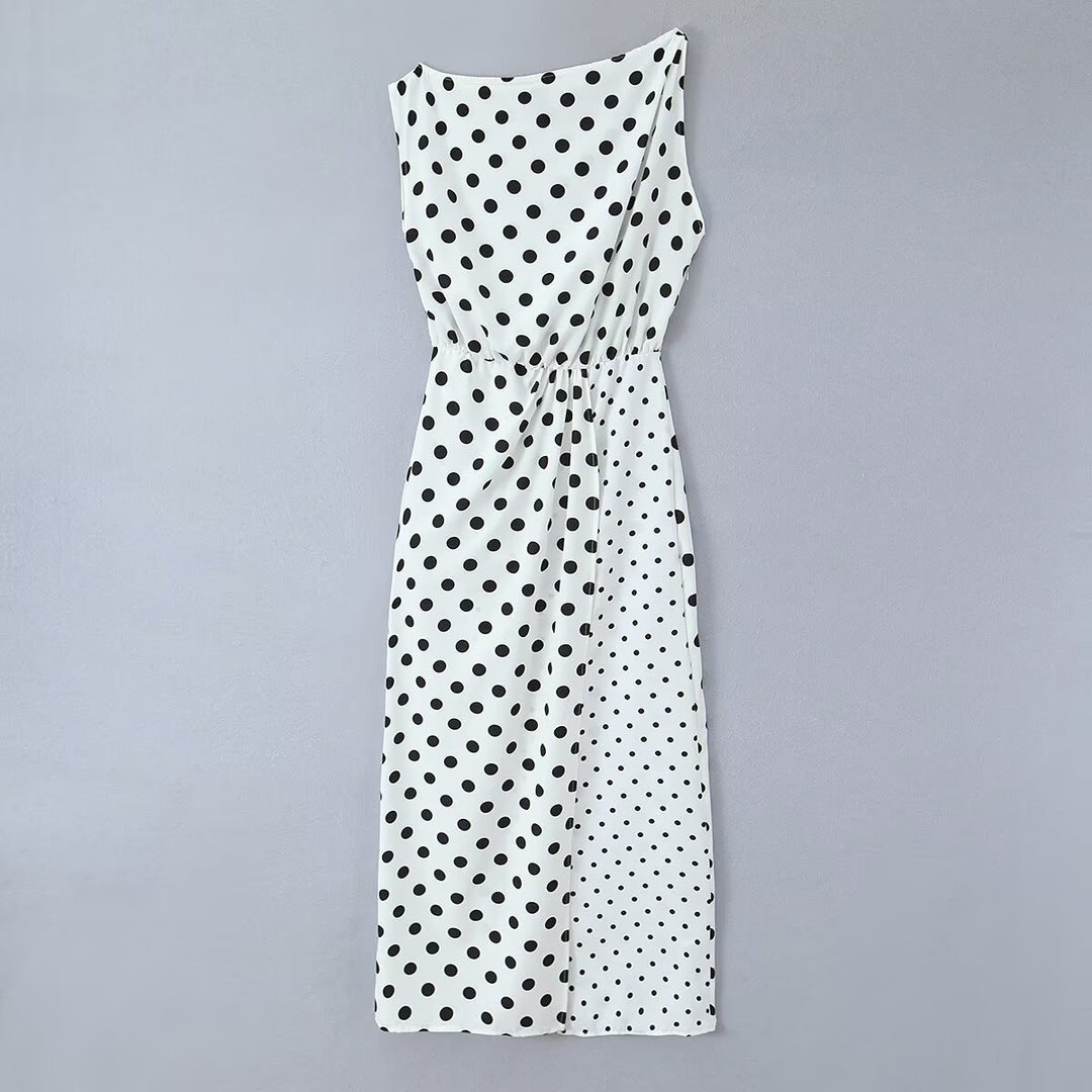 Damen Maxikleid mit trendigem Polka-Dot-Muster Drune