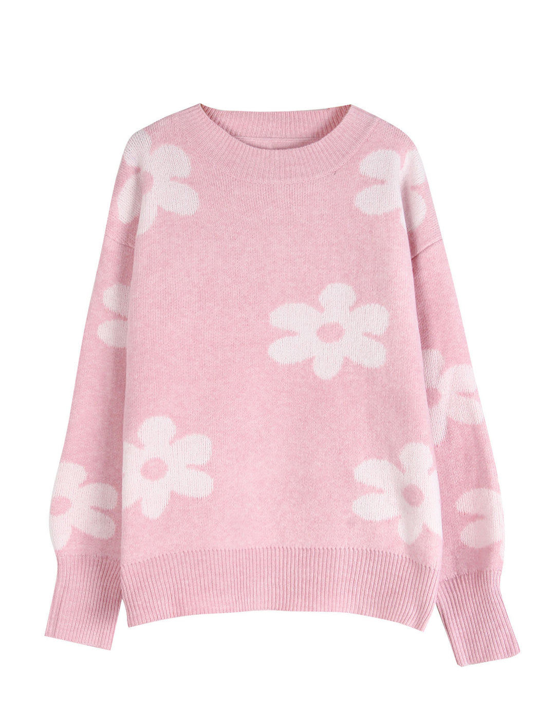 Damen Pulli mit floralem Design und lässigem Schnitt Drune