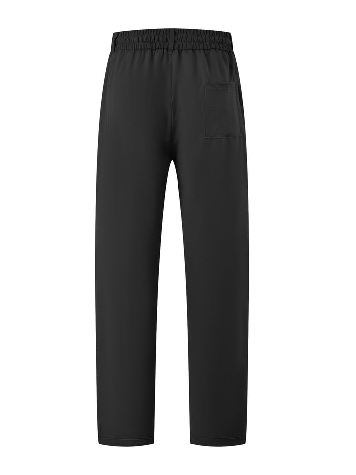 Damen Leichte Relaxhose mit elastischem Bund, geradem Schnitt & aufgesetzter Gesäßtasche Drune