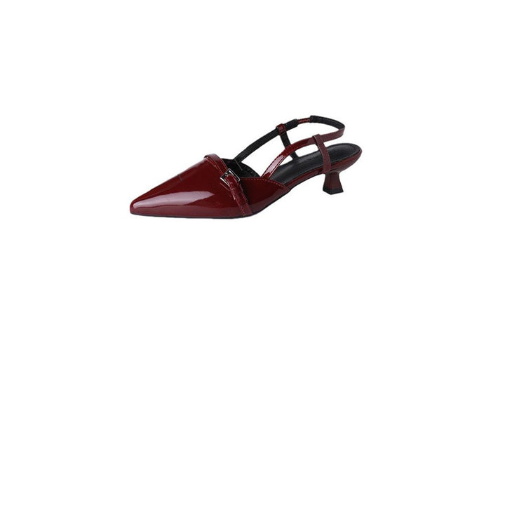 Damen Spitz zulaufende Lack-Pumps mit Slingback, schlanker Silhouette und gepolstertem Komfortfußbett Drune
