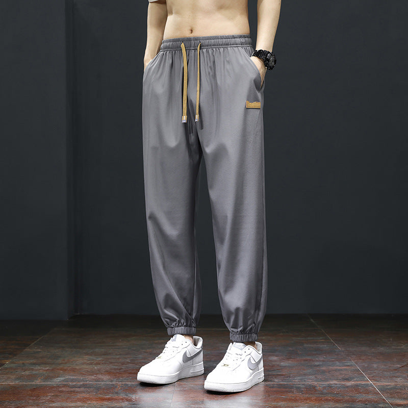 Herren Sportliche Freizeithose mit verstellbarem Bund und Seitentaschen