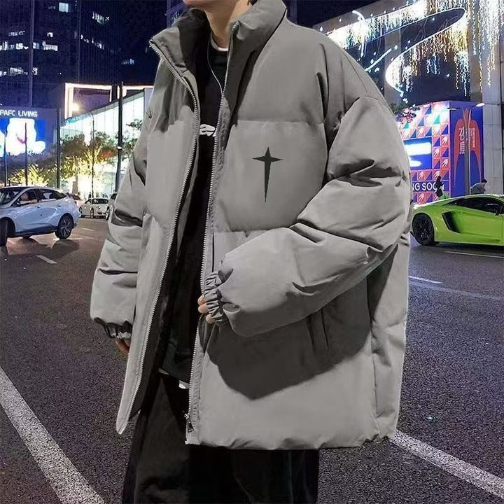 Herren gesteppte Winterjacke aus hochwertigem, wärmeisolierendem Material mit hohem Kragen und praktischen Taschen Drune