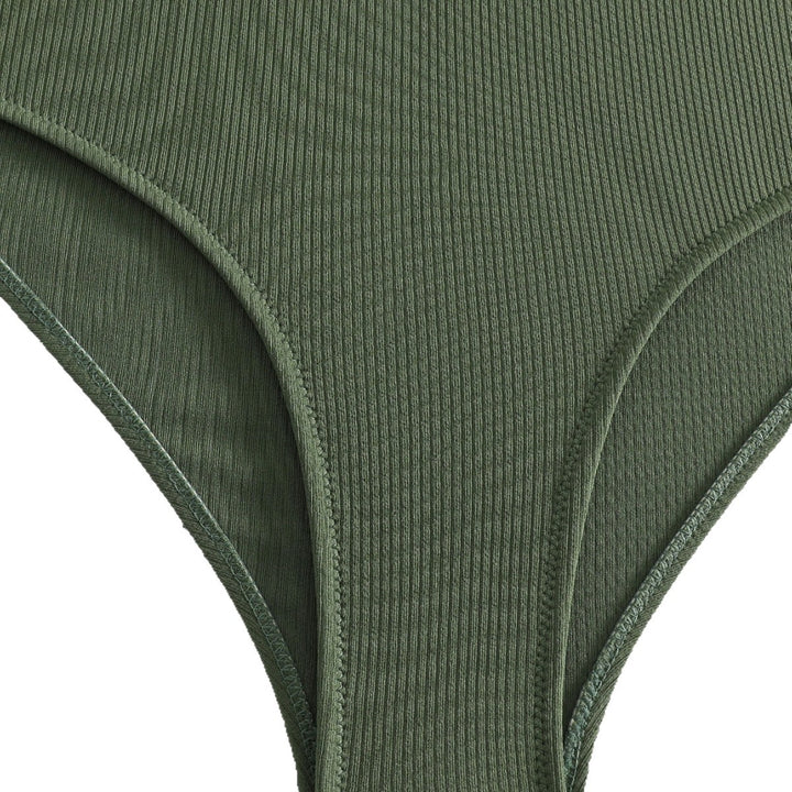 Damen Sportlicher Hochgeschnittener Bikini Drune