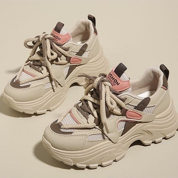 Damen Chunky Sneakers mit atmungsaktiven Mesh-Einsätzen und komfortabler Dämpfung Drune