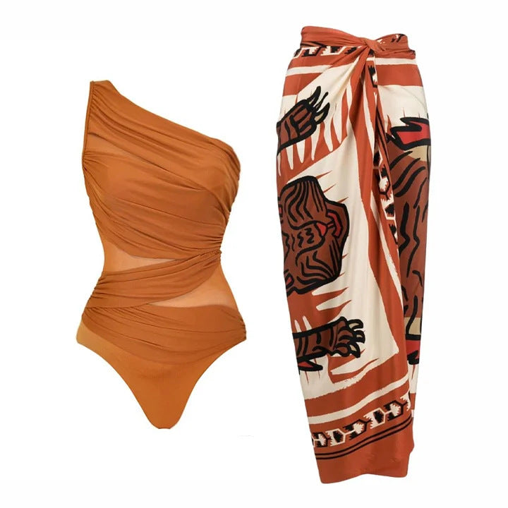 Damen Badeoutfit mit asymmetrischem Design Drune