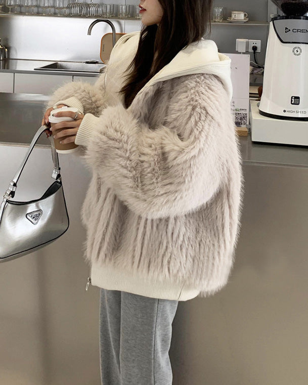 Drune | Locker Faux Fox Fell Jacke