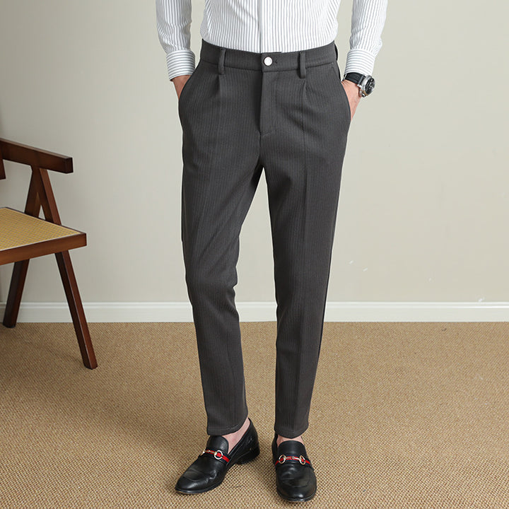 Herren Moderne Business-Hose mit eleganter Nadelstreifenoptik Drune